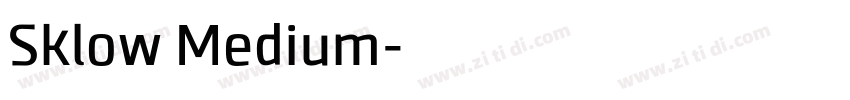 Sklow Medium字体转换
